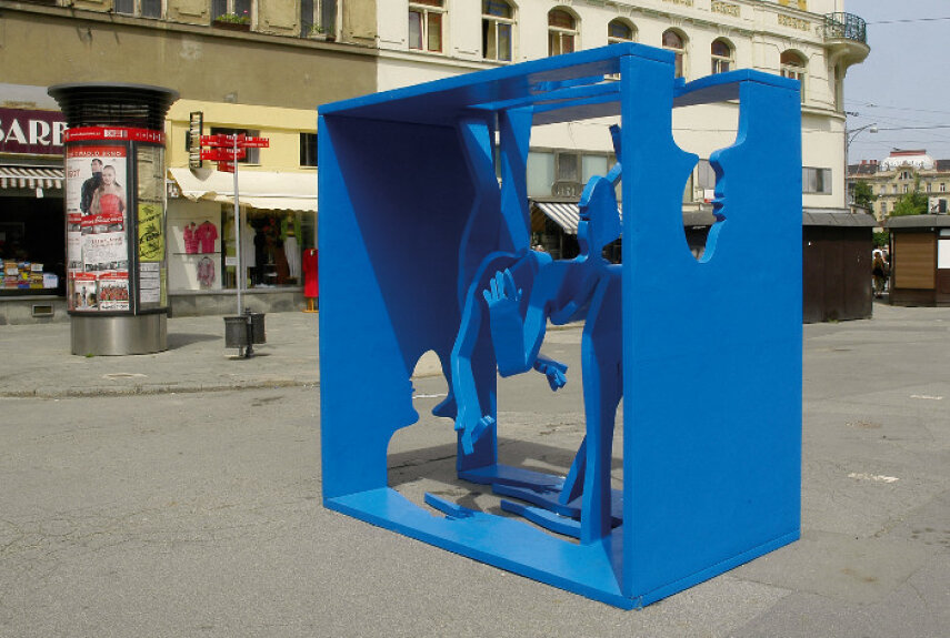 Jozef Jankovič, Attempt to Meet III, 2003, epoxyde, metal, Malinovského nám.